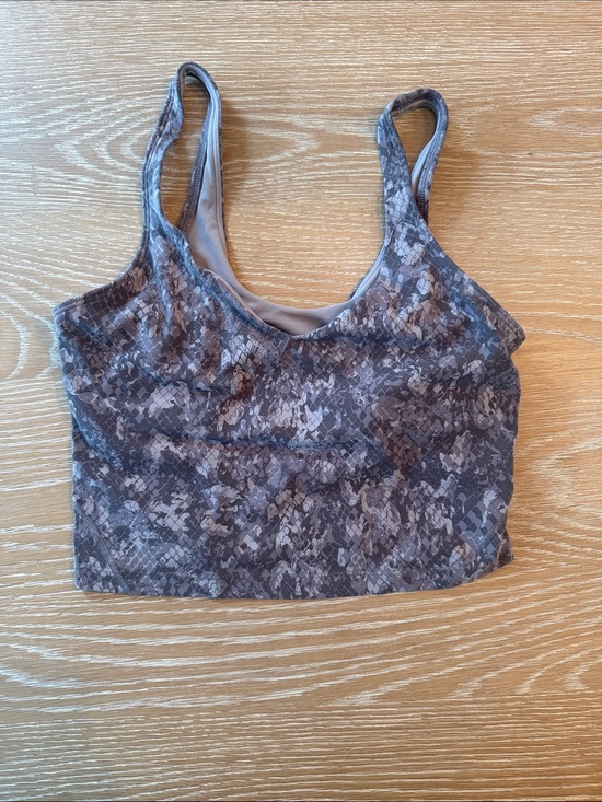 lululemon athletica Tops - lululemon athletica Gray Snake-Print Cropped Tank